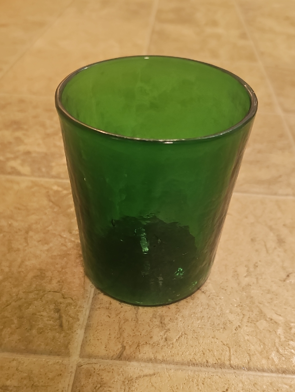 Kelly Green Hand-Blown Glass Tumbler